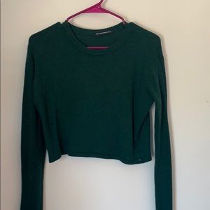 cropped brandy sweater